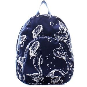 ADORABLE CANVAS MERMAID MINI BACKPACK/BOOK BAG!